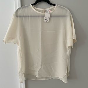 NWT Uniqlo Silfeel Short Sleeve Tee Blouse